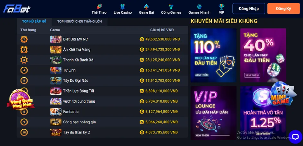 Ưu đãi VIP 88fc